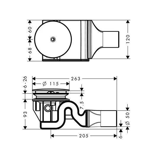 Сливной набор Hansgrohe Raindrain 90 XXL хром (60067000)