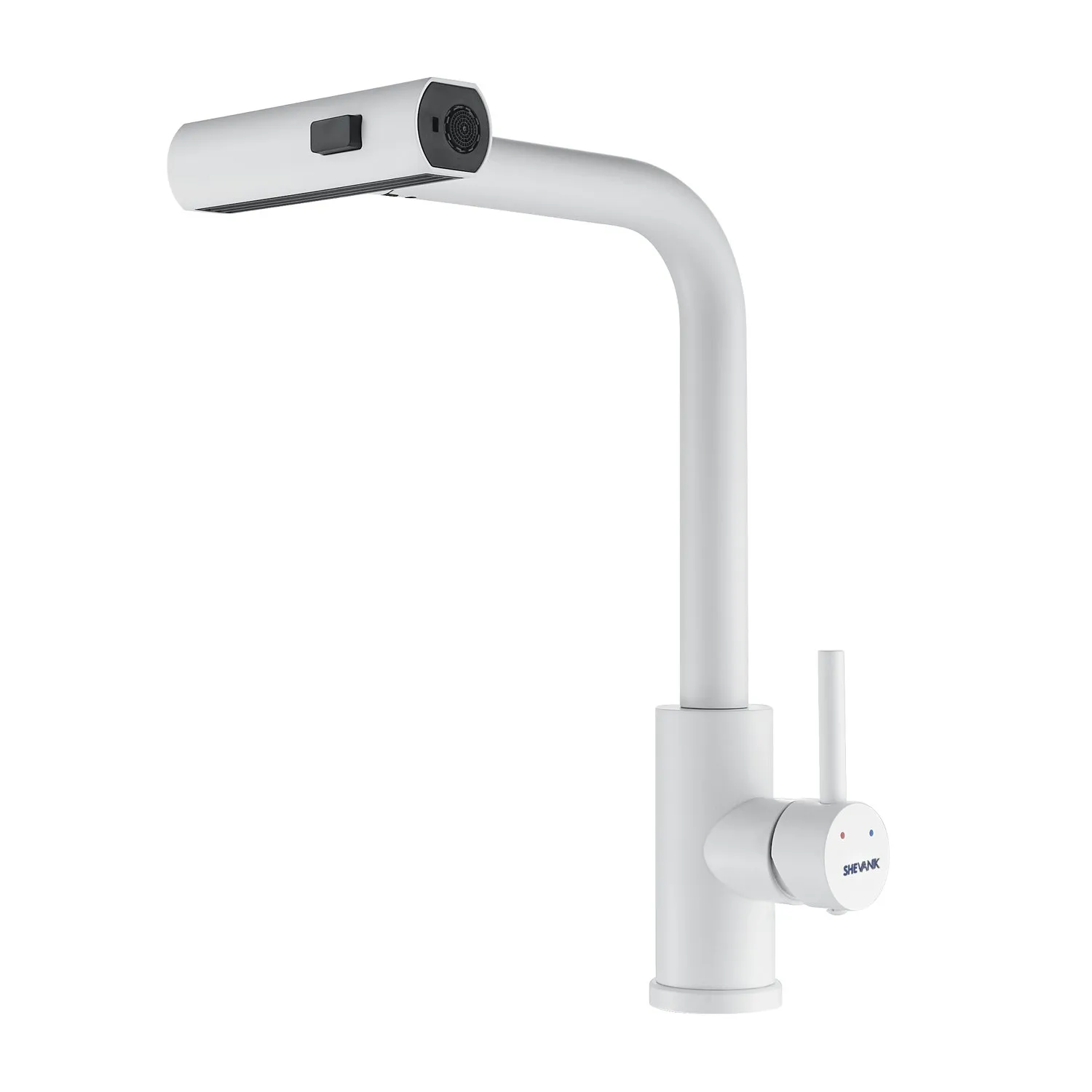 Смеситель для кухни с мультифункциональным изливом Shevanik S263C, белый