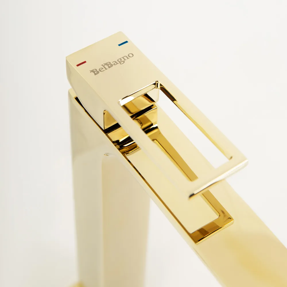 Смеситель для накладной раковины BelBagno Luce, золото (LUC-LMC-ORO-W0)