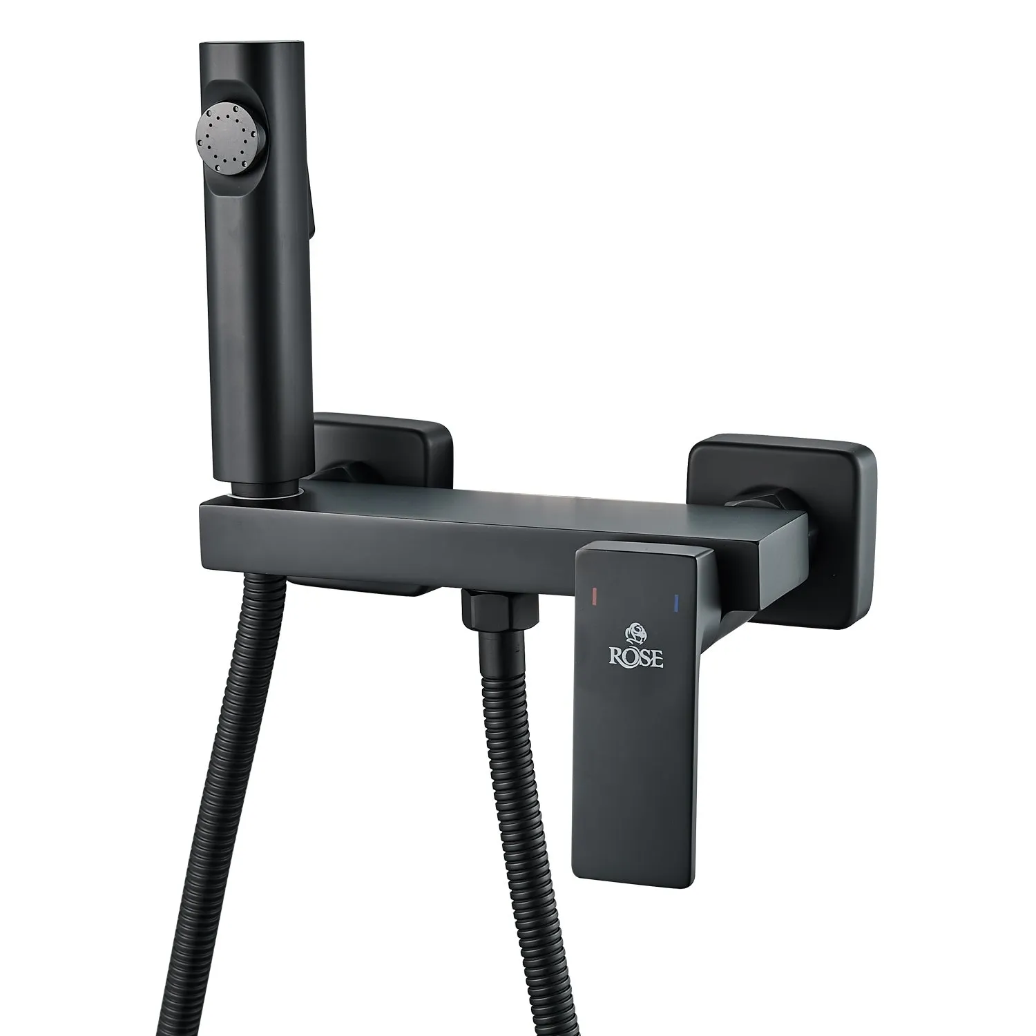 Гигиенический душ со смесителем Rose R1805H-1, черный