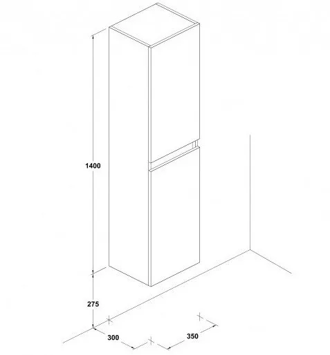 Шкаф-пенал Gala Jade 3827701