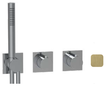 Смеситель для душа Almar Water Control Modular, на 2/3 потребителя, Brushed PVD High Brass (E180183.HB)