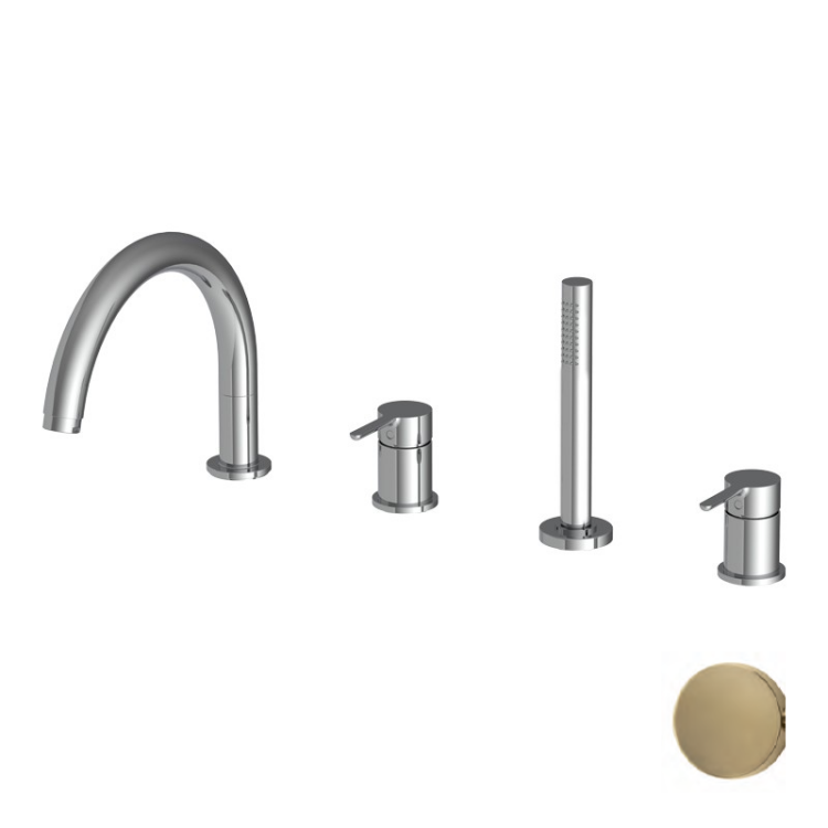 Смеситель для ванны и душа Fima Carlo Frattini Snap, шампань брашированная (F3124NHS)