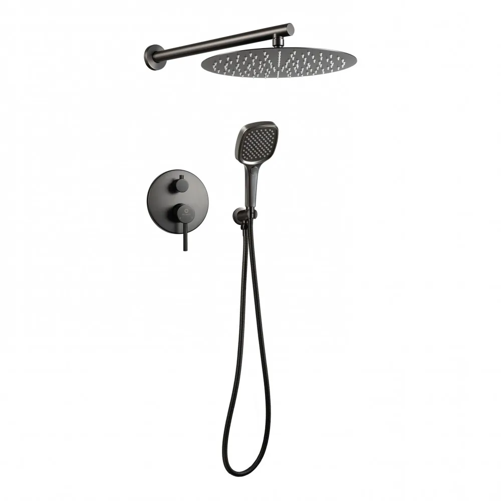 Душевая система встраиваемая FILARETE Roun FL1028BG, графит