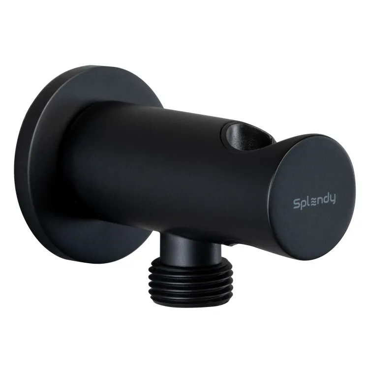 Шланговое подсоединение Splendy круглый отражатель с держателем черный матовый (AA215YRLBM)