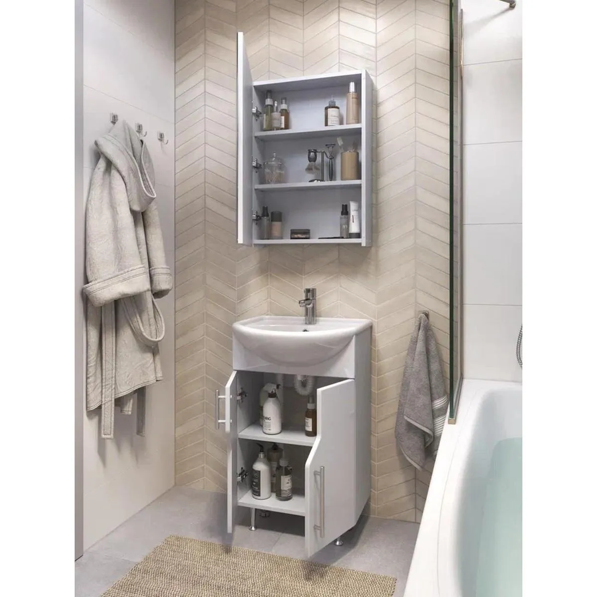 Тумба с раковиной напольная VIGO Turin 224, 50 см