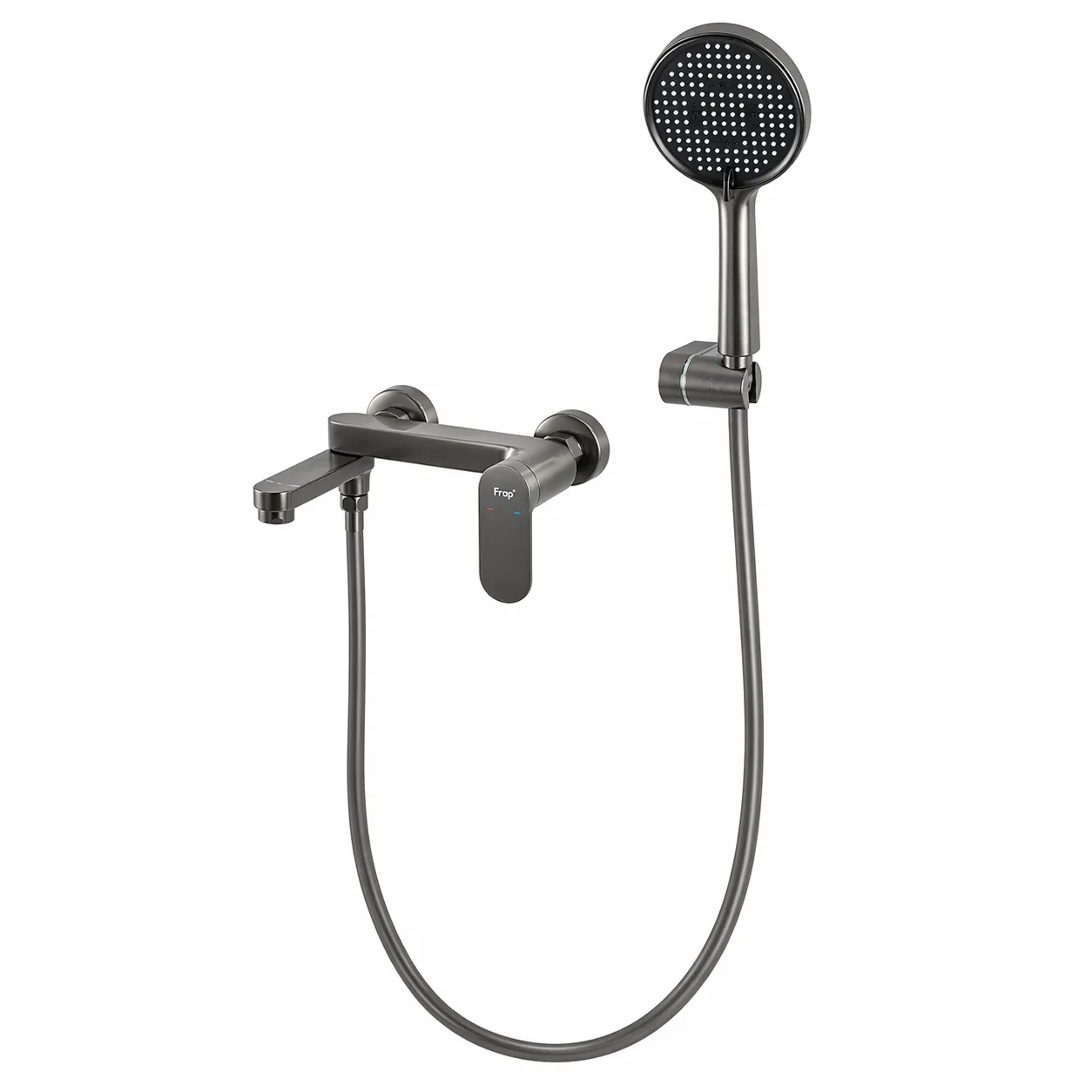 Смеситель для ванны FRAP F3285-9, оружейная сталь