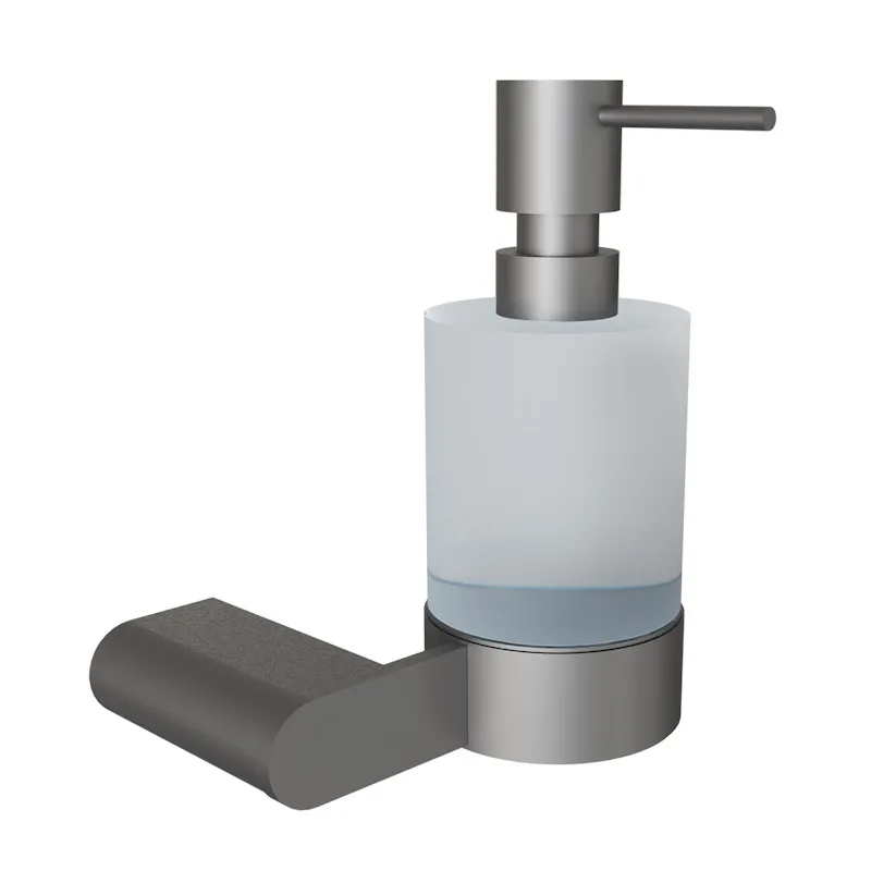 Дозатор жидкого мыла Knotlor LD102GM, оружейная сталь