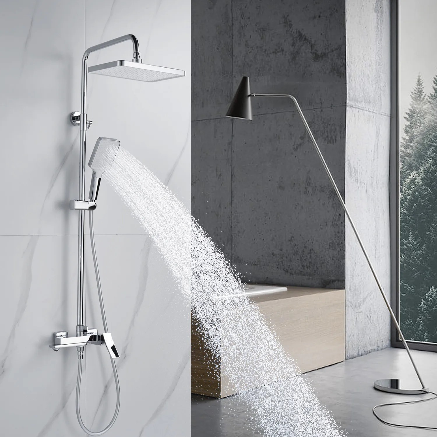 Душевая система Shevanik S4436, хром