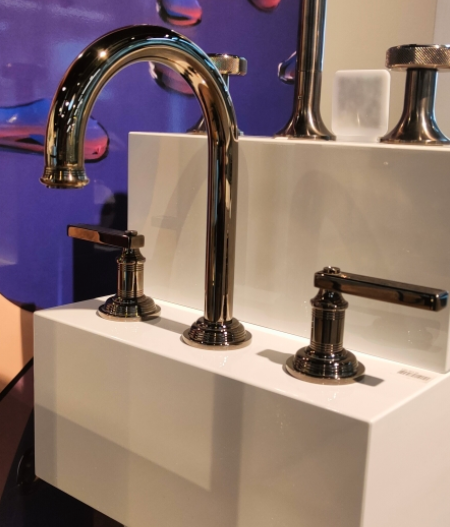 Смеситель для раковины THG West coast with Guilloché decor with lever, Black Nichel (U9D D24 152)