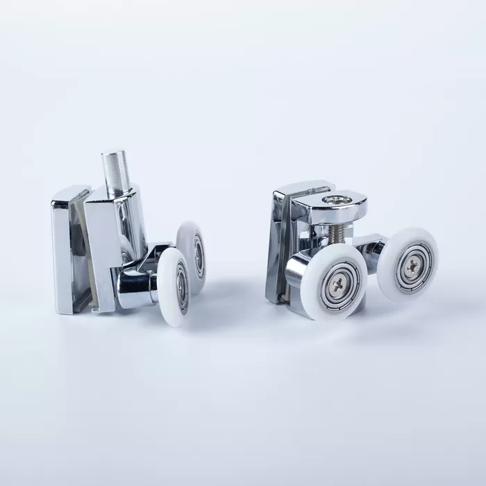 Ролики IDDIS 2 верхних, 2 нижних двойные, D=23 мм хром, стекло 7-8 мм (966D23C8DZ)