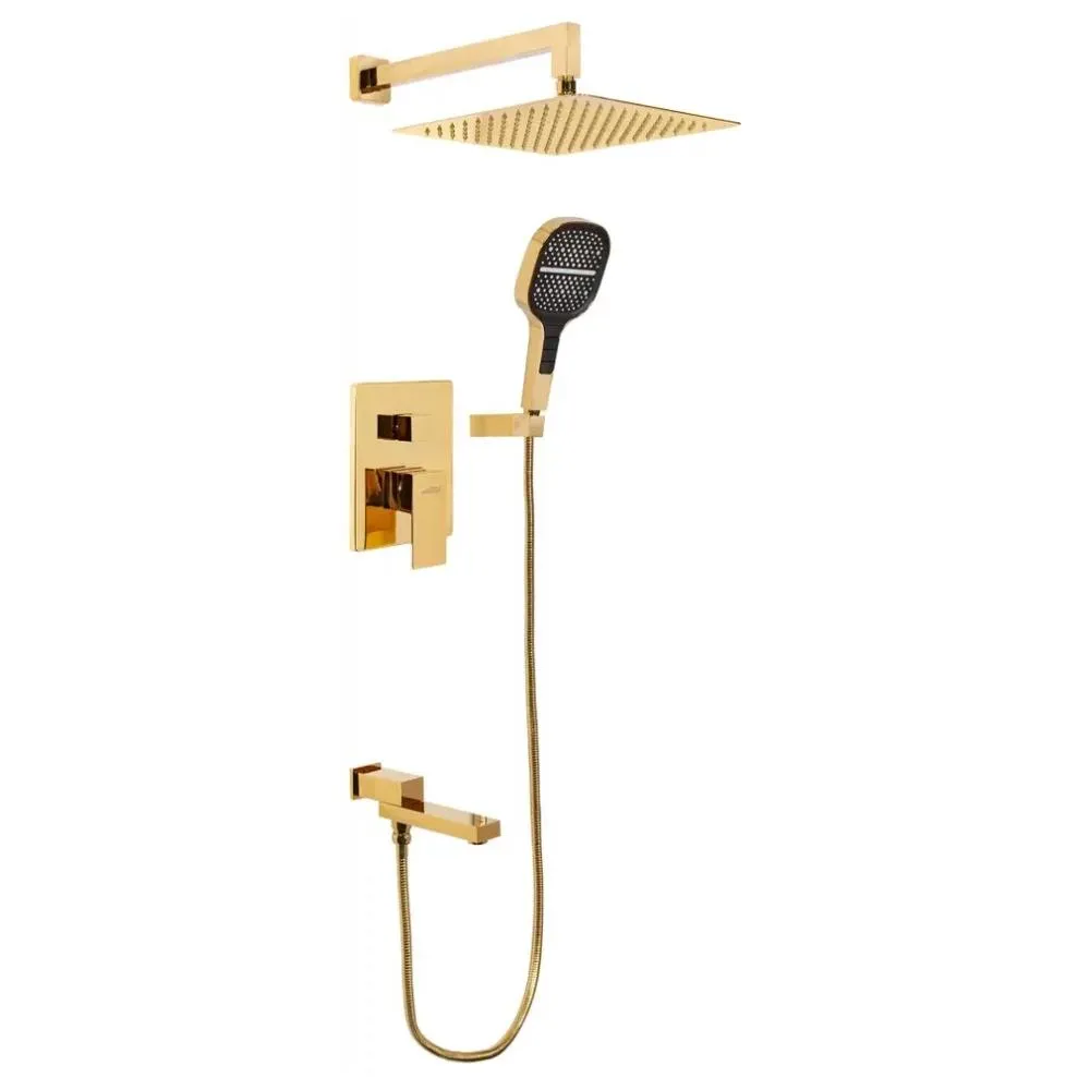 Душевая система встраиваемая Hansberge H6075GO, золото