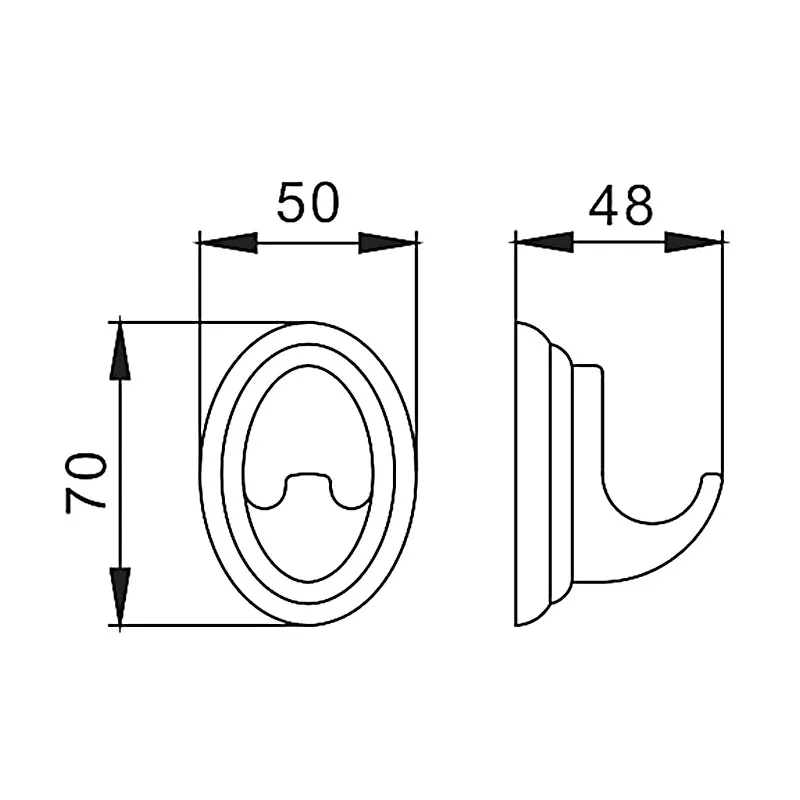 Крючок для ванной комнаты FRAP F1505-1, хром