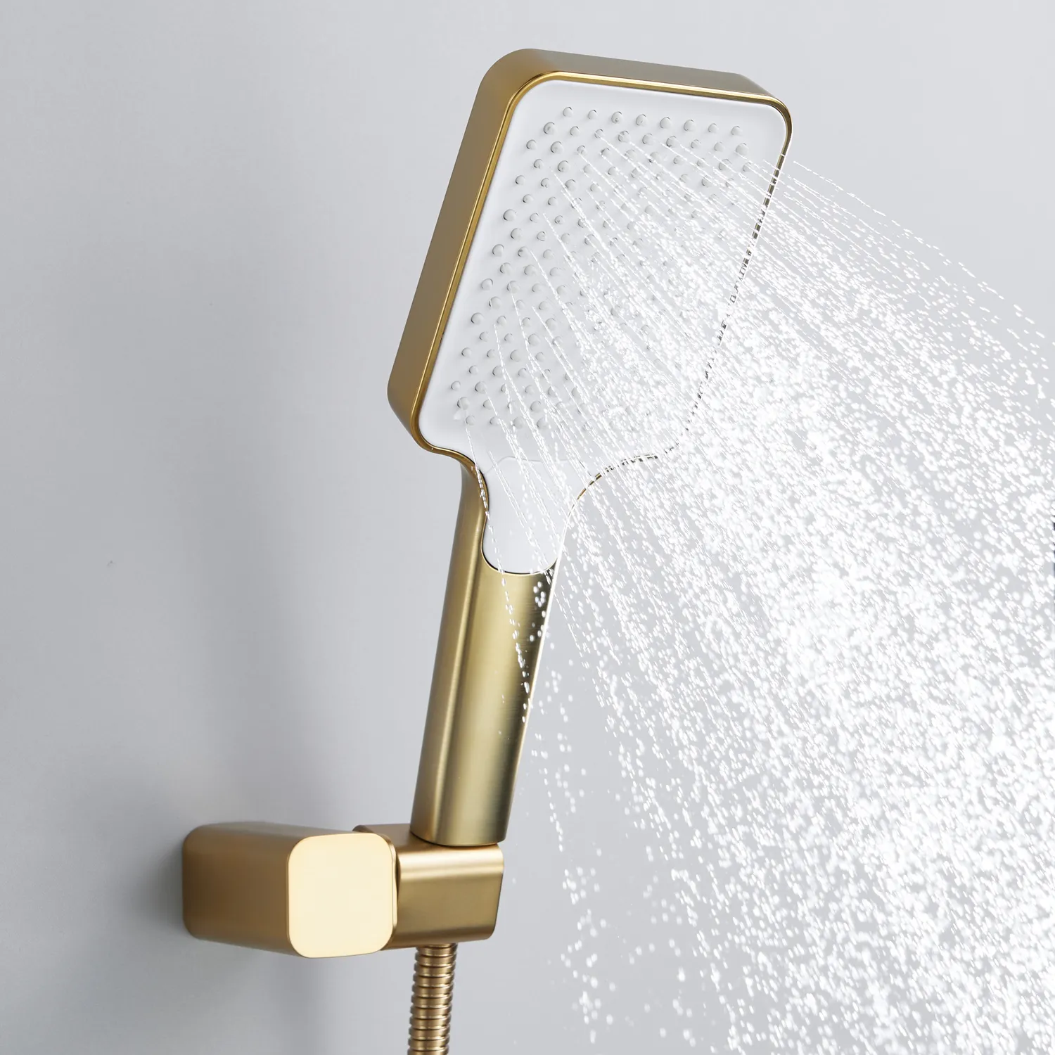 Душевая система встраиваемая Shevanik S9935G, золотой сатин