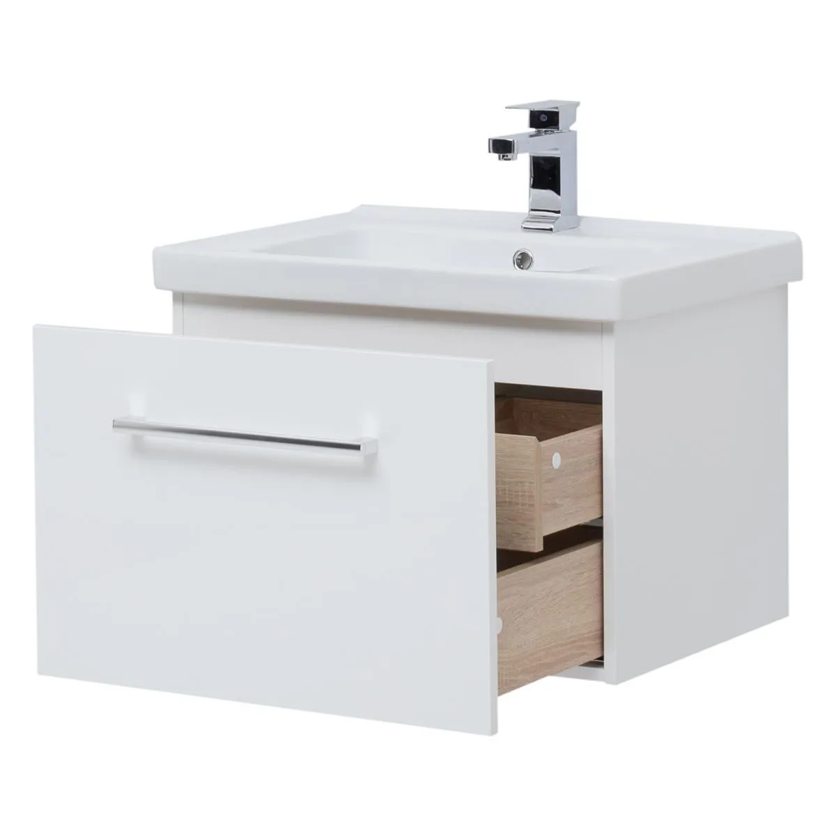 Тумба с раковиной подвесная Dreja Big Inn 65 см, белый