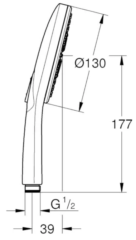 Душ ручной вида струи Grohe Rainshower SmartActive 130 3, белый / хром (26574LS0)