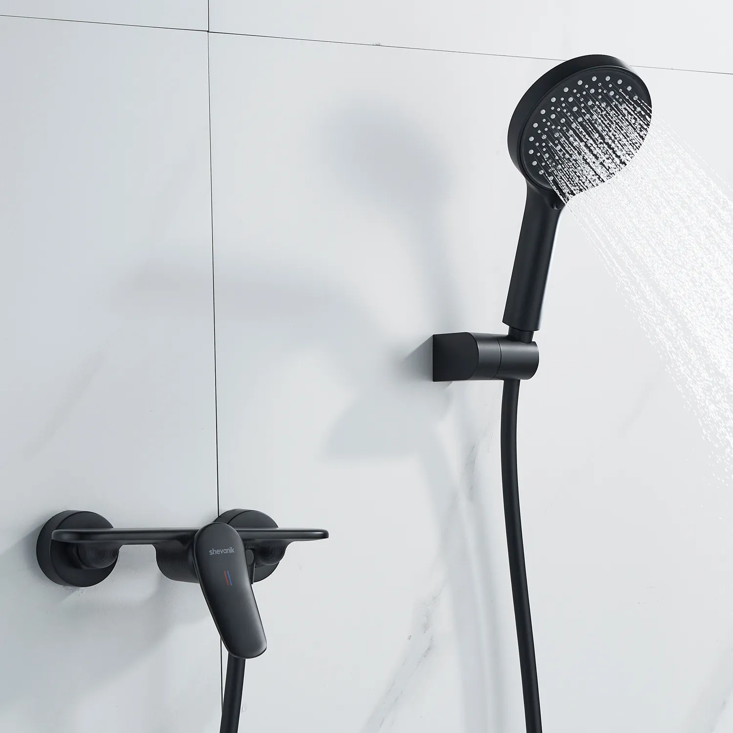 Смеситель для душа Shevanik S4716H, черный