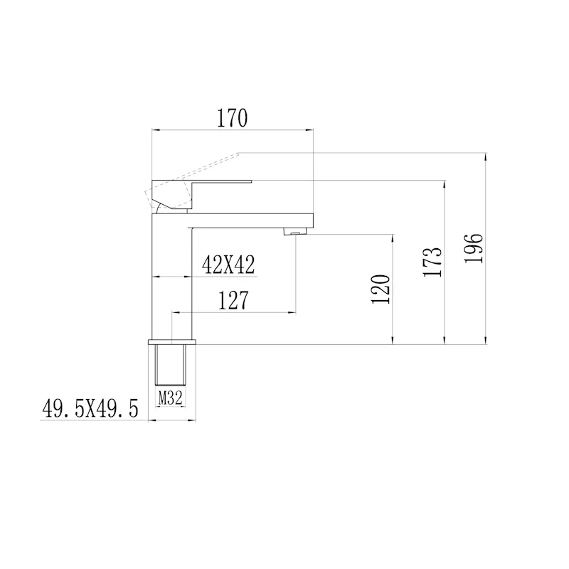Смеситель для умывальника Fmark FS8701H