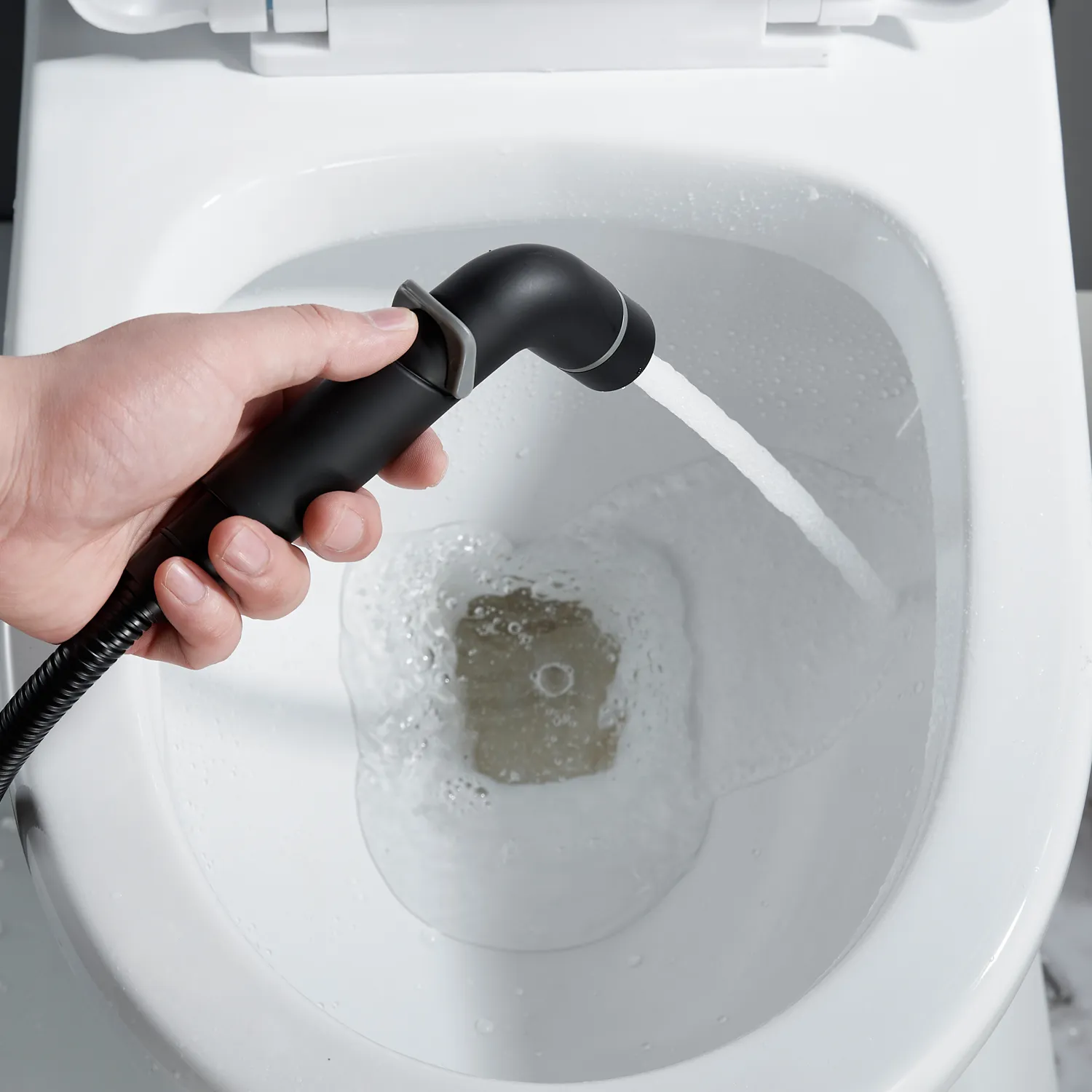 Гигиенический душ со смесителем Shevanik S4705H-1, черный