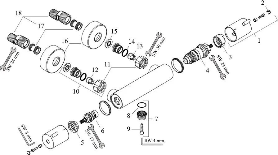 Термостат Hansgrohe Ecostat 1001 CL для душа хром (13211000)