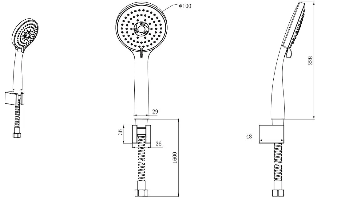 Душевой набор AQUATEK AQ2010CR