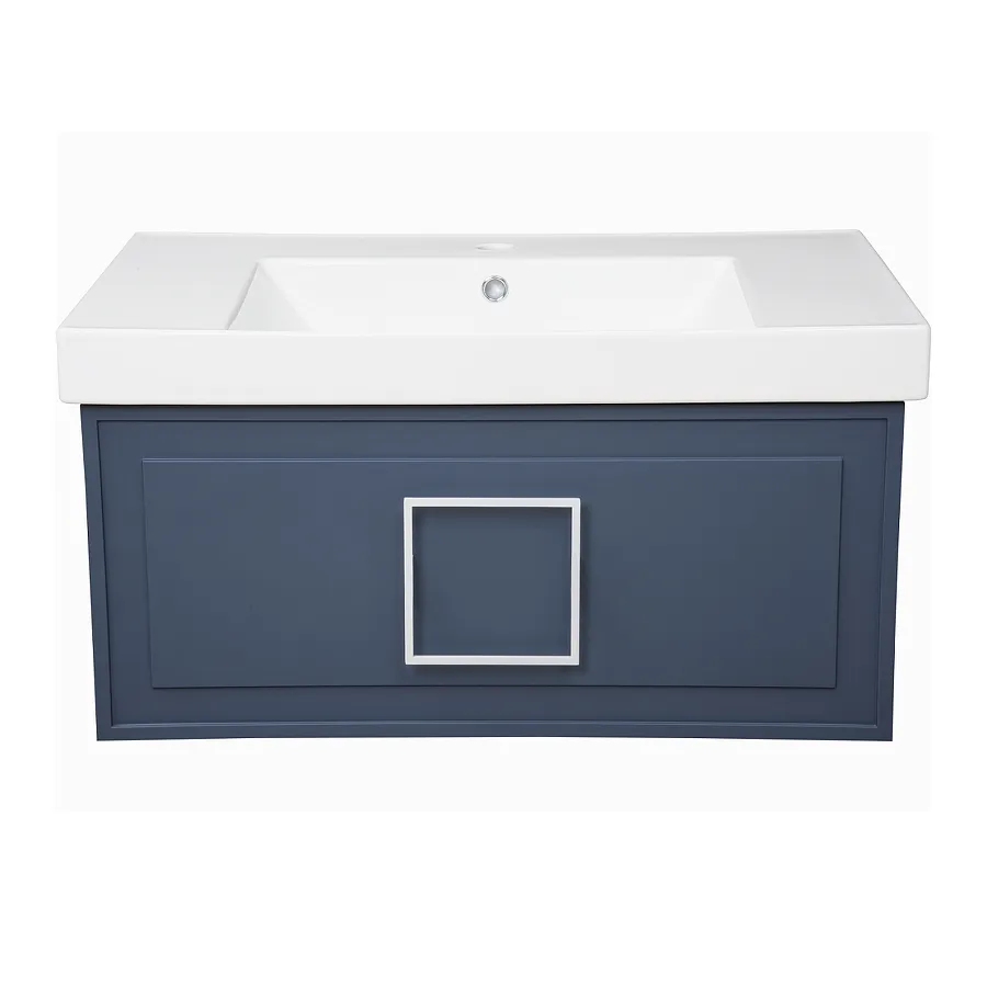 Тумба под раковину подвесная La Fenice Cubo FNC-01-CUB-BG-80, синяя