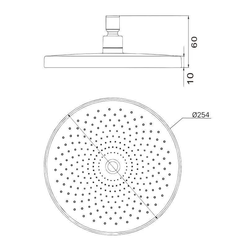 Верхний душ D-Lin D61076, черный