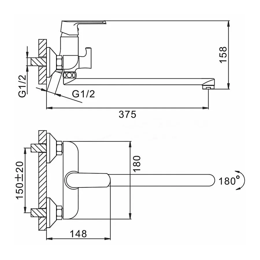 Смеситель для ванны FRAP F2231, белый