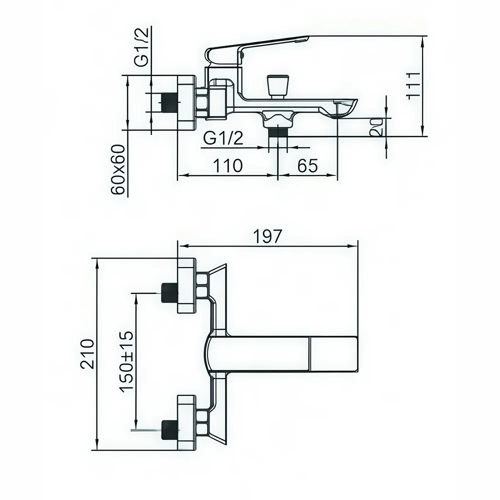 Смеситель для ванны Maretti Torino-GR TR22RF323, графит
