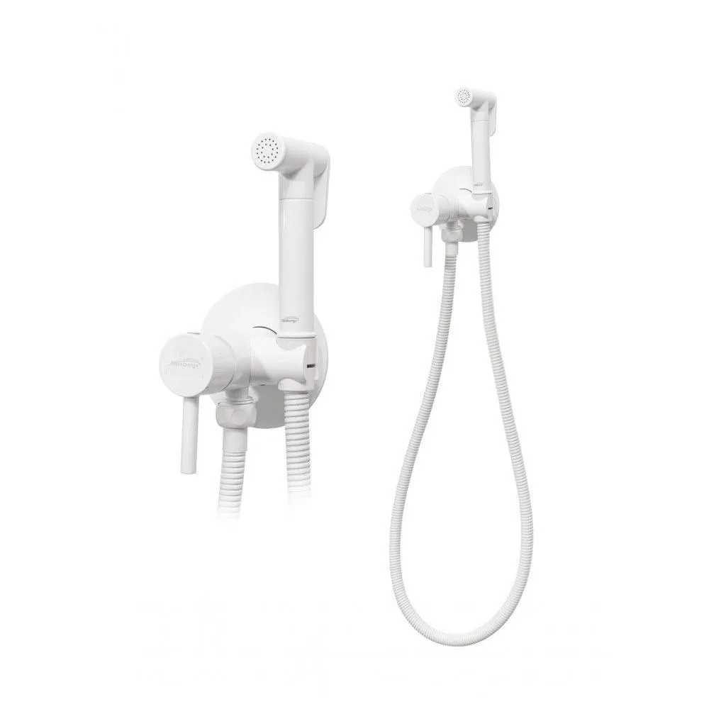 Гигиенический душ со смесителем встраиваемый Hansberge H3099WW, белый