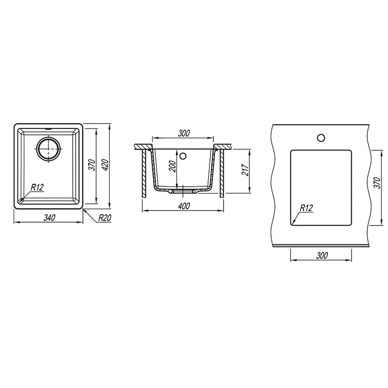 Кухонная мойка Florentina ВЕГА 22.305.A0300.107, песочный