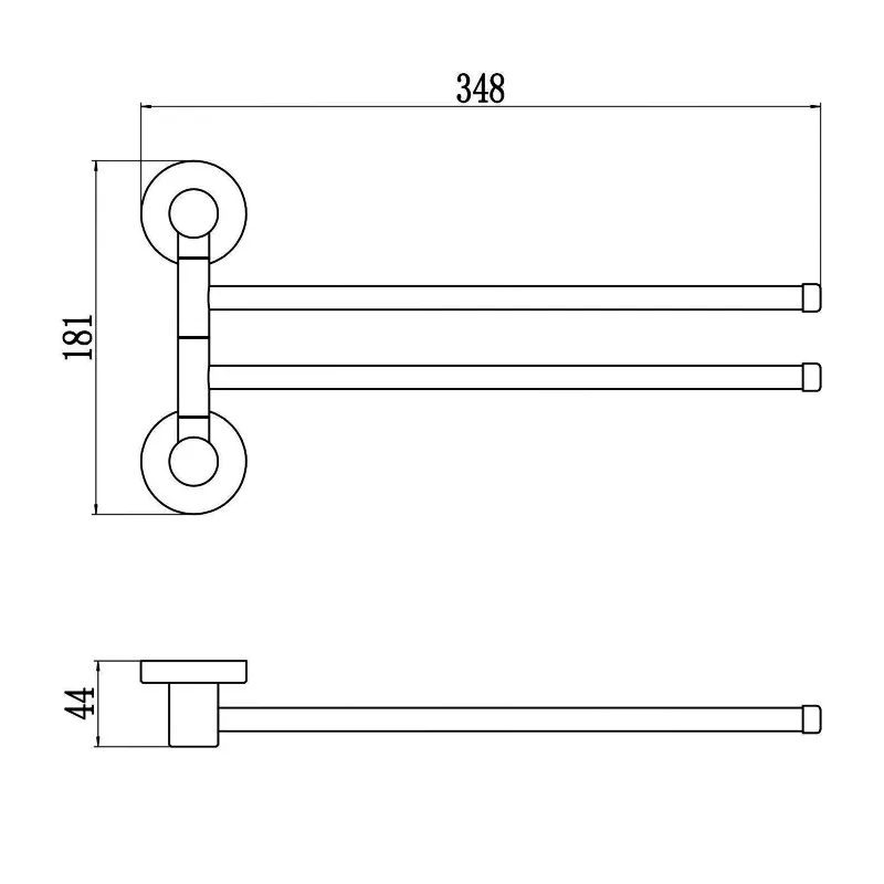 Держатель для полотенец поворотный (2-ой) Savol S-005602C