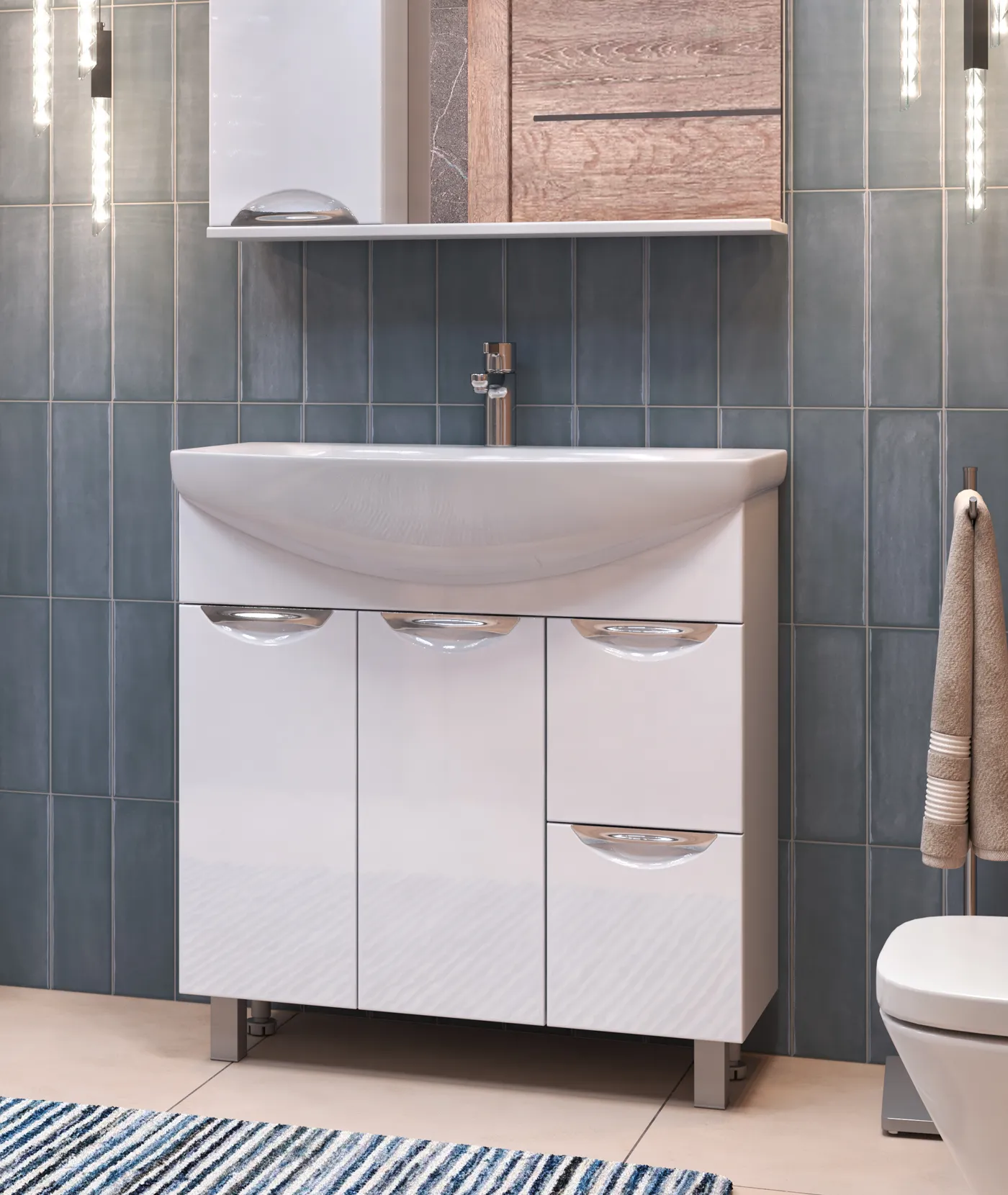 Тумба с раковиной напольная VIGO Callao tn.CAL.BAL.80.2D.2Y, 80 см