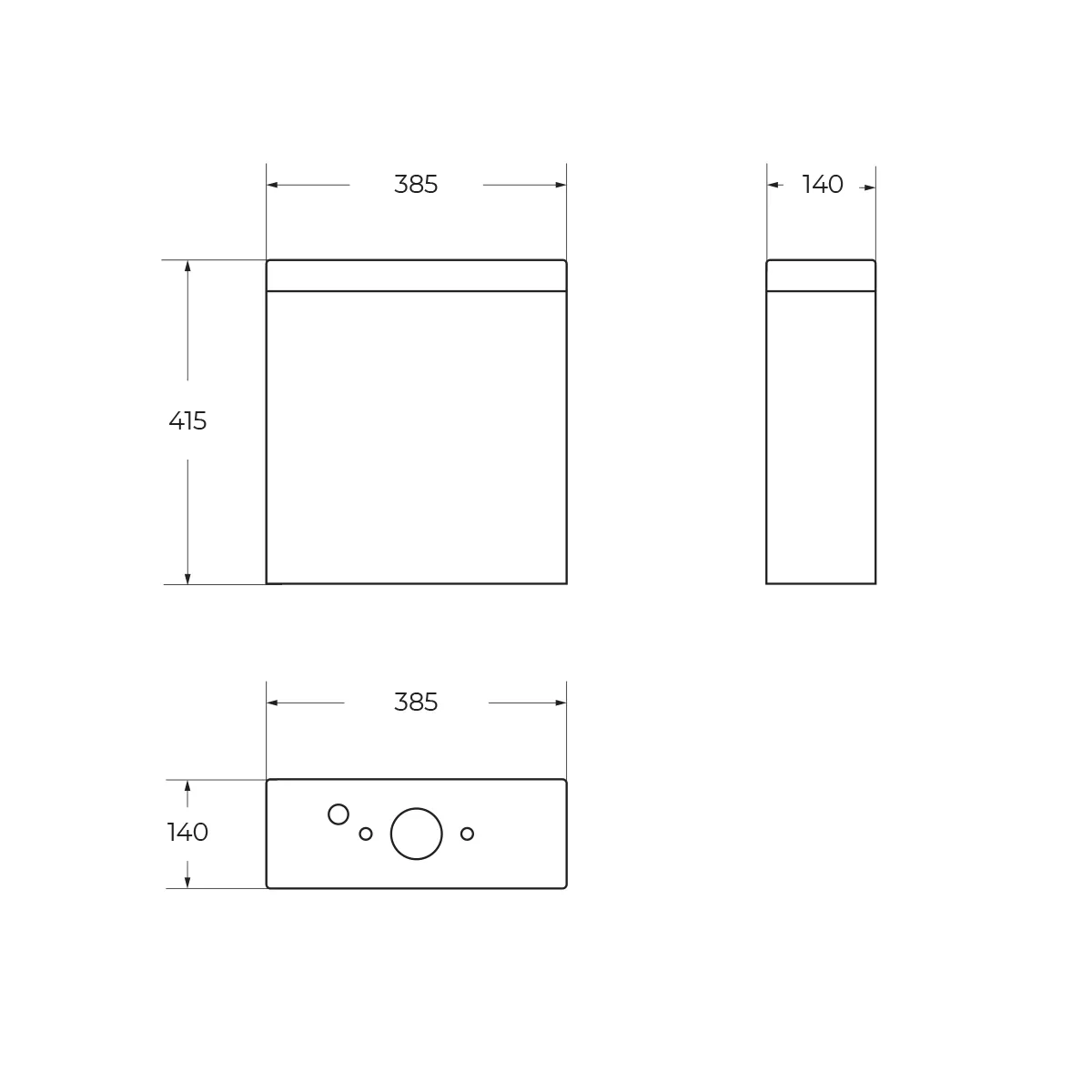 Бачок BelBagno Amanda, белый (BB051T)