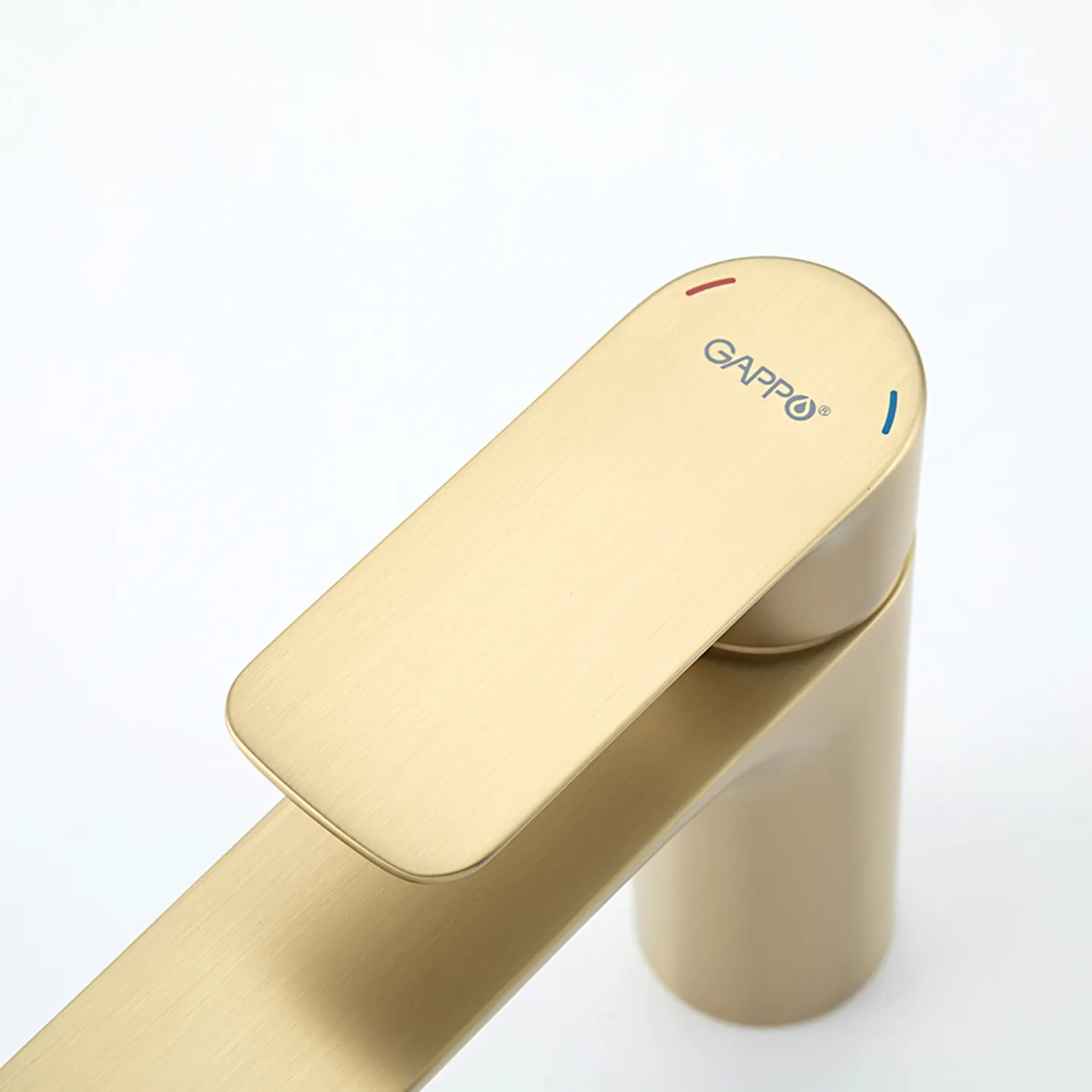 Смеситель для раковины Gappo G1048-3, золотой сатин