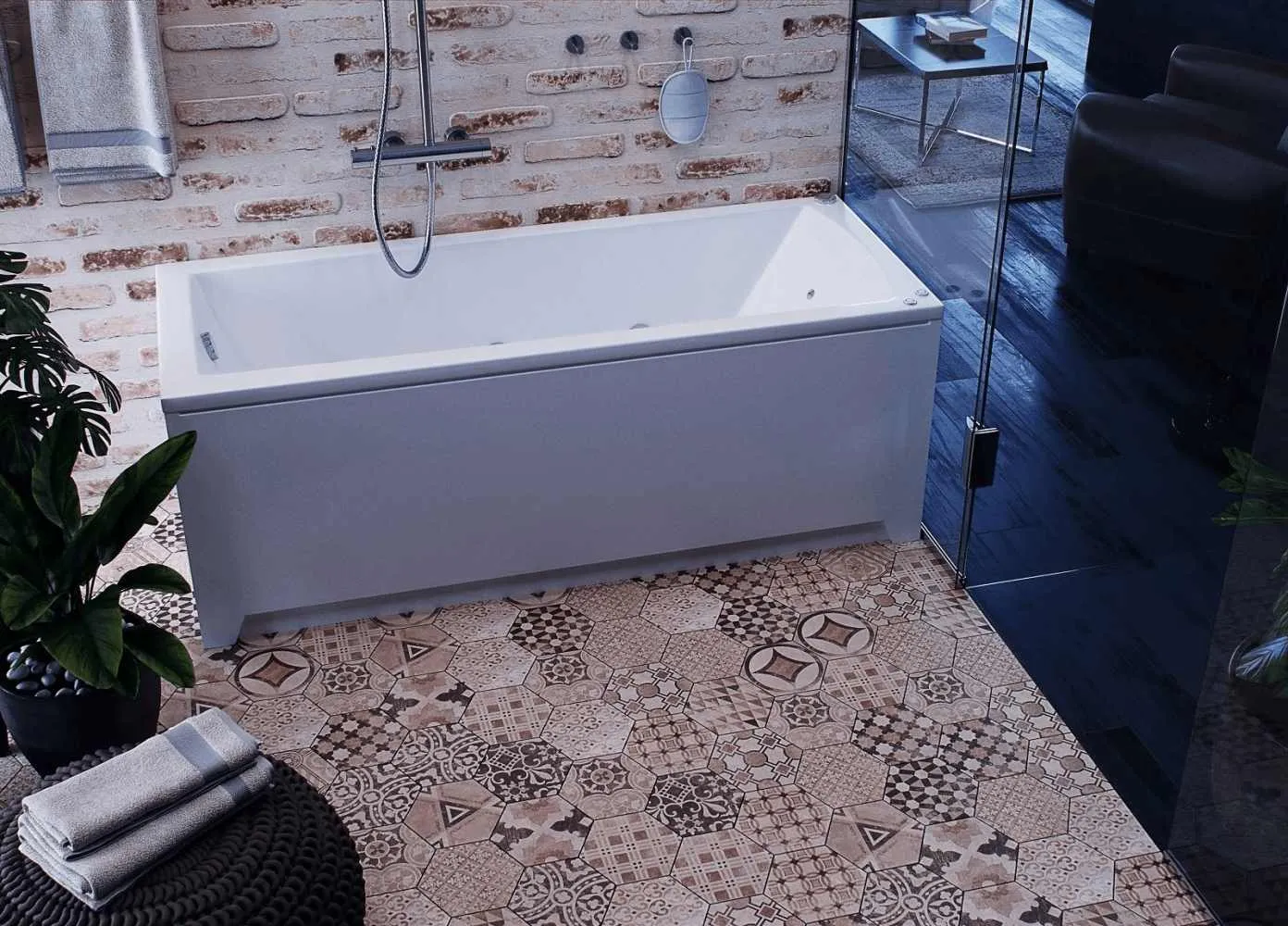 Акриловая ванна Aquatek Либра NEW 1700х700 с фронтальным экраном, слив слева (LIB170N-0000004)