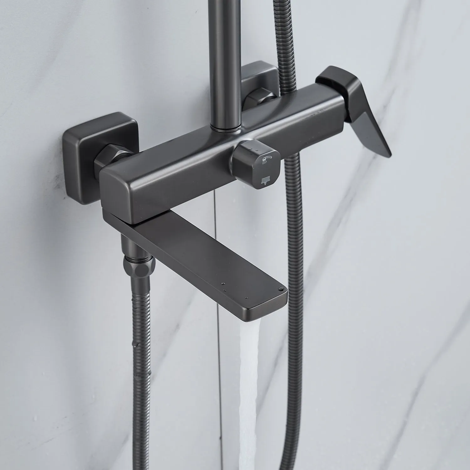 Душевая система Raffine F3699T, оружейная сталь