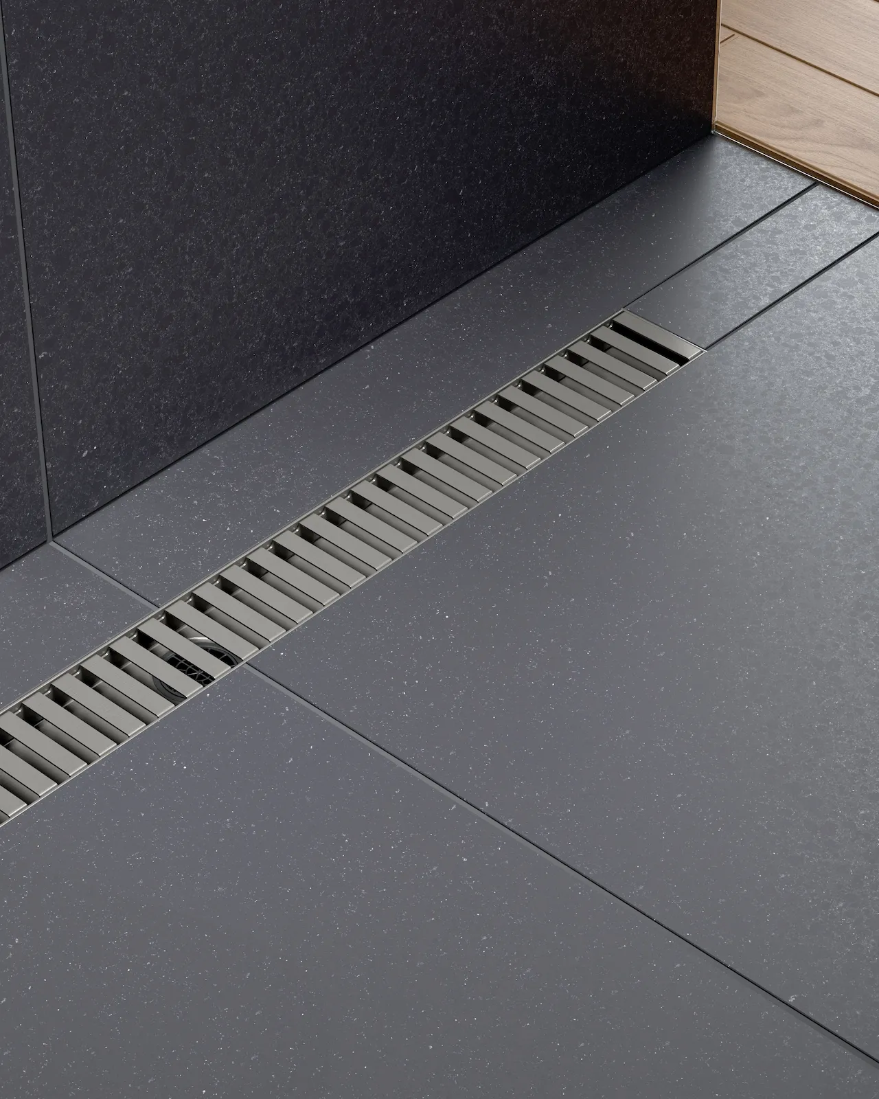 Душевой лоток TIMO Drain System 800 с вставкой "lines", черное золото (DS230108/18)