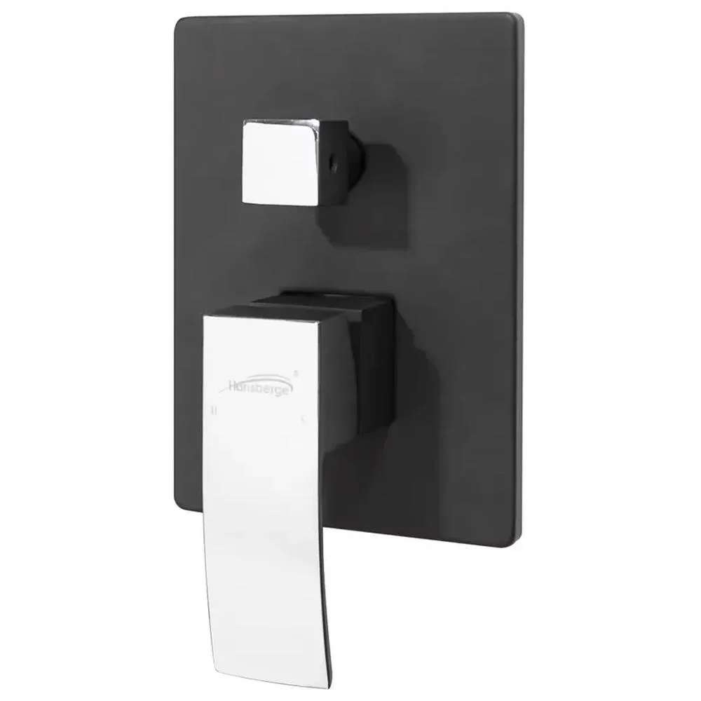 Душевая система встраиваемая Hansberge H6077BC, черный/хром