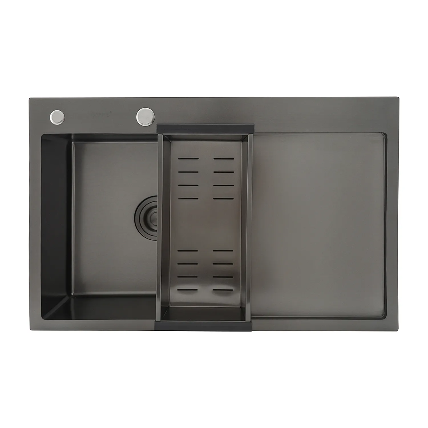 Кухонная мойка с коландером GAPPO GS7850-6L, графит