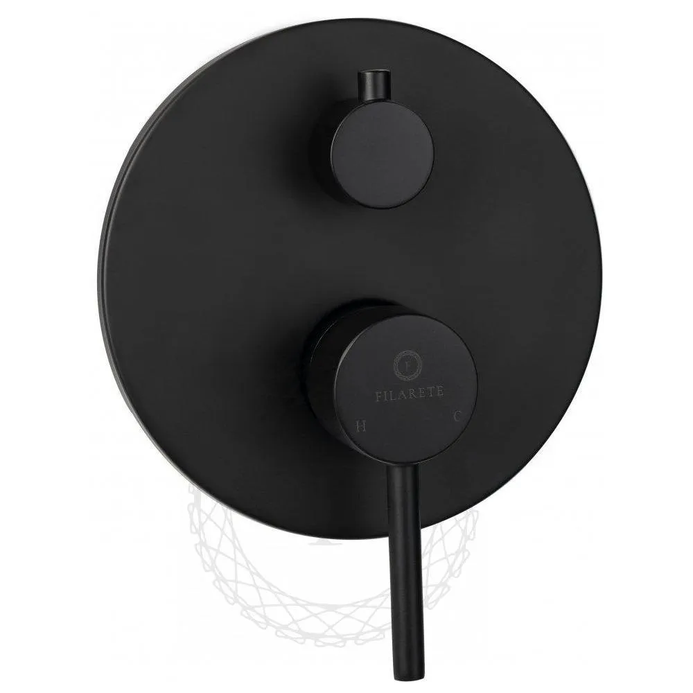 Душевая система встраиваемая FILARETE Roun FL1022BL, черный