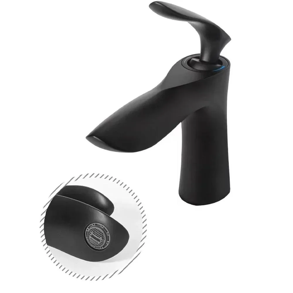 Смеситель для раковины Grocenberg GB2001BL, черный