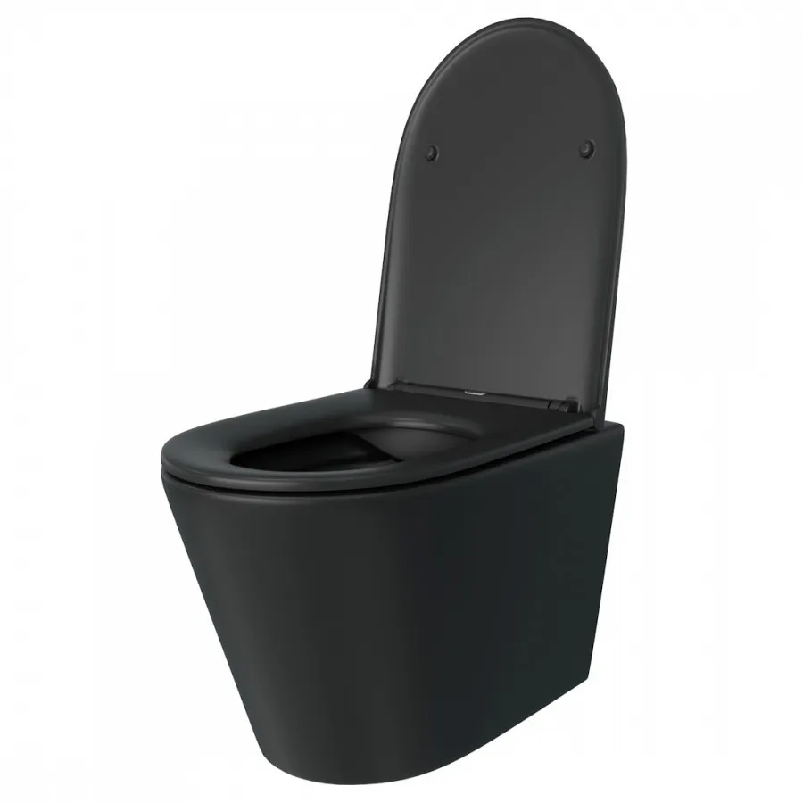 Унитаз подвесной Maretti Florenza безободковый с микролифтом, FL10PBM97-560, черный