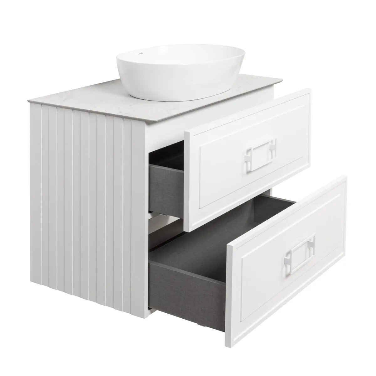 Тумба под раковину подвесная La Fenice Cubo TWIN FNC-01-CUB-B-80-2, белая