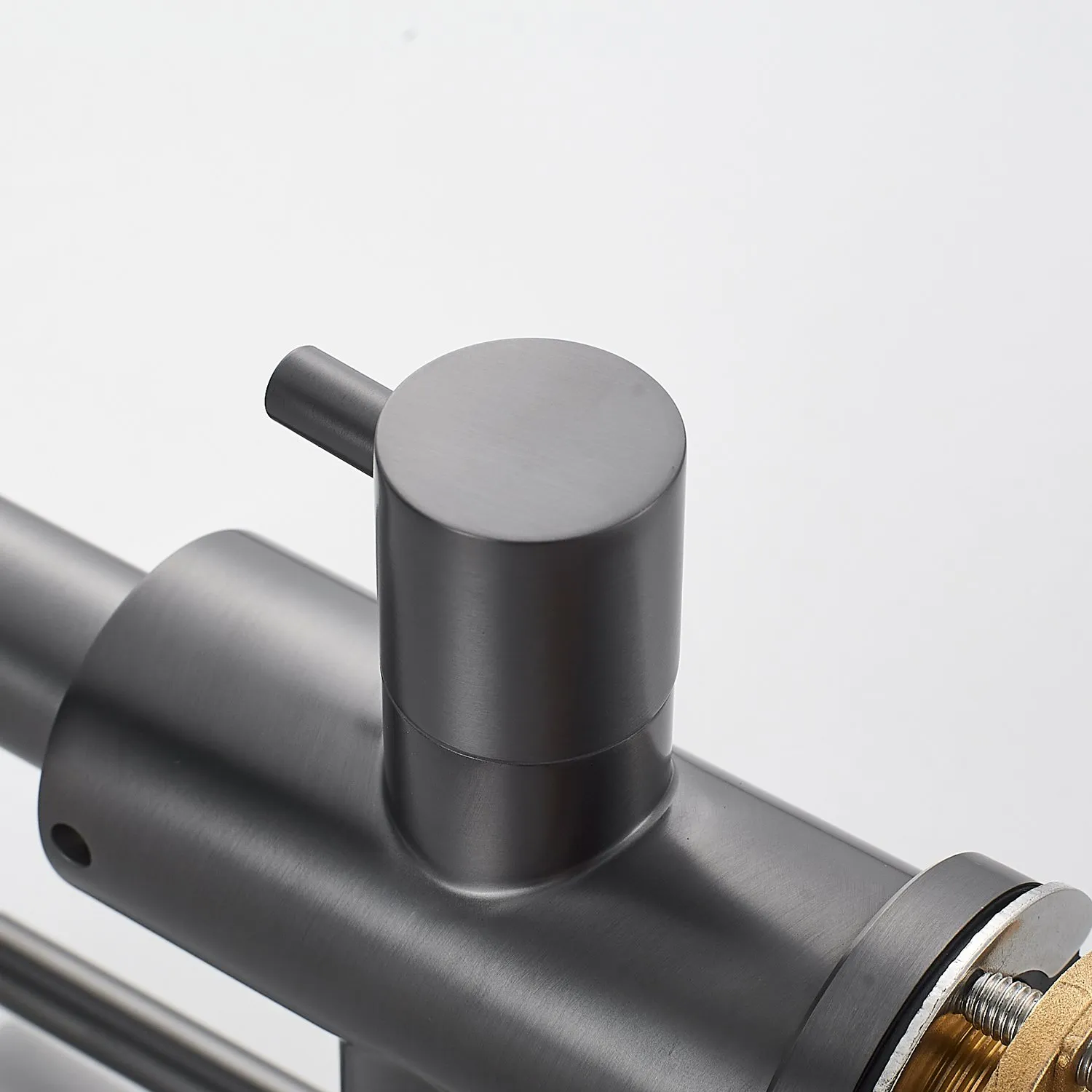 Смеситель для кухни с подключением фильтра воды Raffine F118T, оружейная сталь