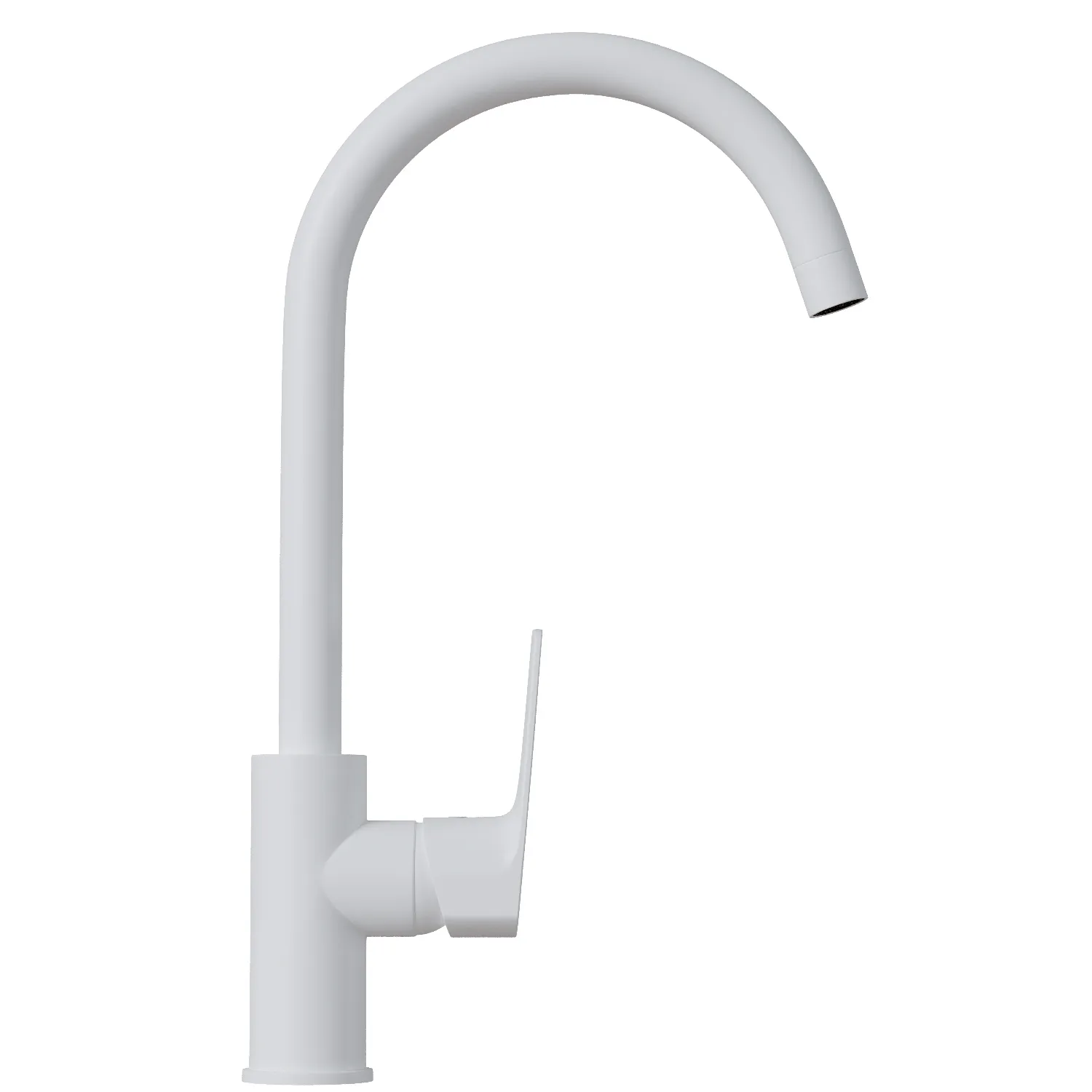 Смеситель для кухни 35k MIXLINE МЛ15-031(ML15-031W) выс.излив б/отв бок п/гайку (без подводки)БЕЛЫЙ (556664)
