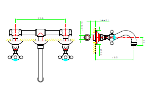Смеситель для раковины Nicolazzi Cristallo Liberty, золото (1477EXT GO 34)