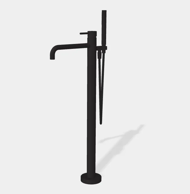 Смеситель для ванны Fima Carlo Frattini Spillo Up, черный матовый (F3034/6NNS)