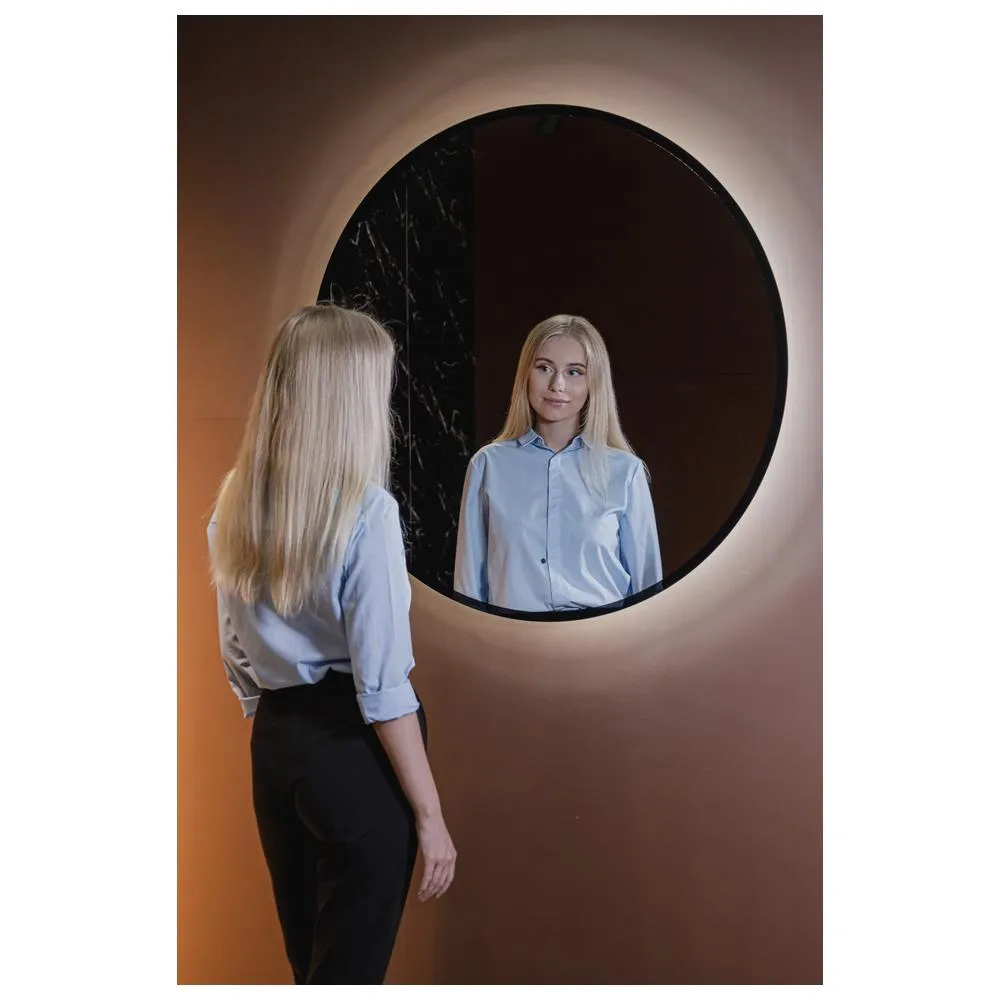 Зеркало Silver Mirrors Monaco-BLACK d1000 (бесконтактный сенсор, доп.упаковка)