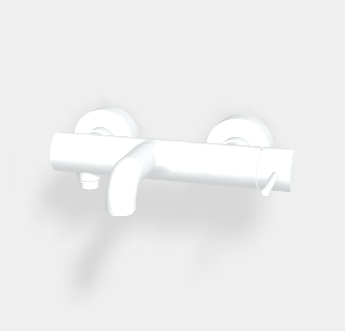 Смеситель для ванны и душа Fima Carlo Frattini Spillo Up, белый матовый (F3034/1NBS)